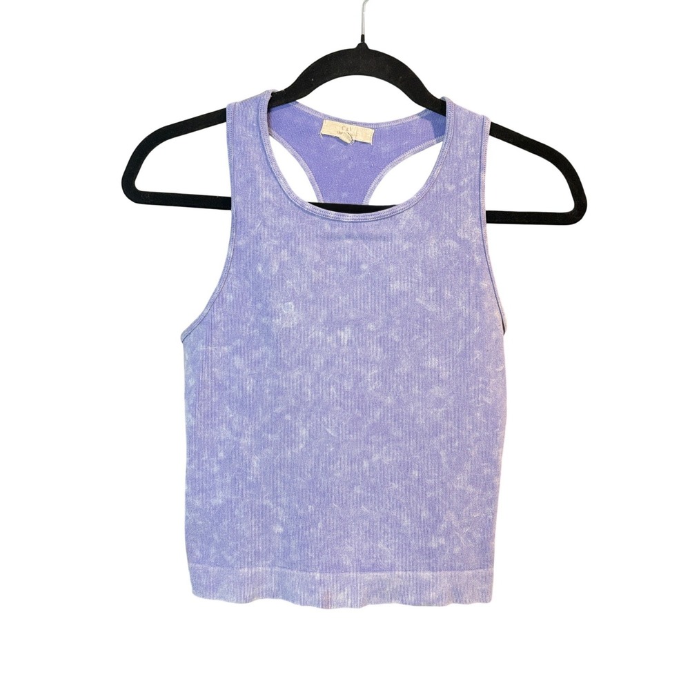 Chelsea & Violet Purple Acid Wash Seamless‎ Racerback Tank Top XL/XXL